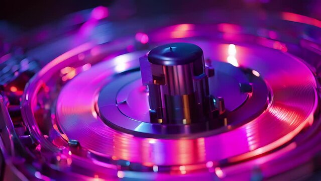 A detailed of a quantum entanglement apparatus, demonstrating the potential for unbreakable communication through the use of entangled particles. This tingedge od of encryption may