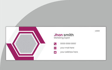 PSD email signature template or email footer or face book cover template