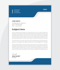 PSD modern business and corporate letterhead template