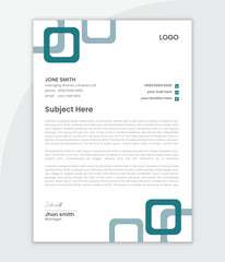 PSD modern business and corporate letterhead template