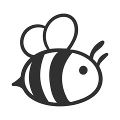 cute simple bee hand drawn - obrazy, fototapety, plakaty