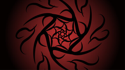 Illustration vector graphic of  a Red eyes are patterned lengthlines, perfect for background, wallpaper