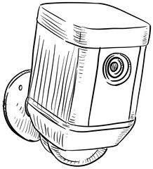 CCTV handdrawn illustration