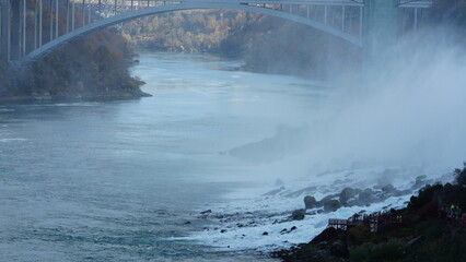 The beautiful Niagara waterfall landscape in autumn