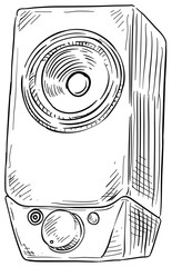speaker music handdrawn illustration