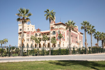 View of the Montaza Palace in Alexandria, Egypt