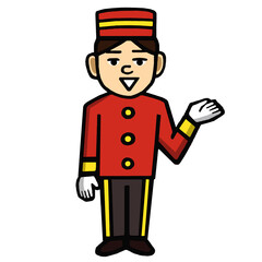 ホテルマン　イラスト