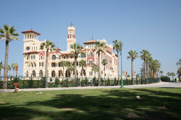 View of the Montaza Palace in Alexandria, Egypt