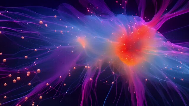 A detailed shot of a brain scan, highlighting the intricate network of neurons and pathways that are influenced by light and responsible for regulating our circadian rhythms. Each section