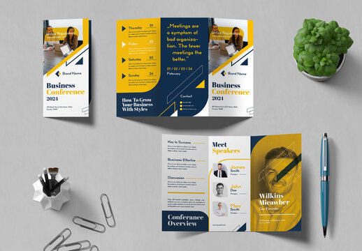 Business Conference Trifold Brochure