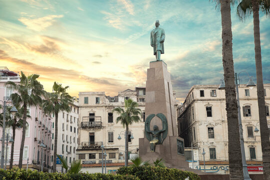 View of the Statue Of Saad Pasha Zaghloul in Alexandria, Egypt