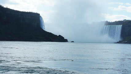 The beautiful Niagara waterfall landscape in autumn