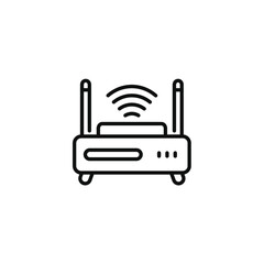Router line icon isolated on transparent background