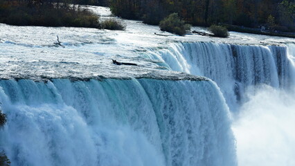 The beautiful Niagara waterfall landscape in autumn