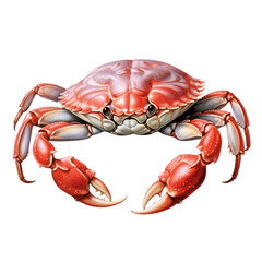 Crab isolated on transparent background - obrazy, fototapety, plakaty