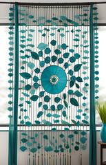 Firoozeh Koobi curtain with white color
