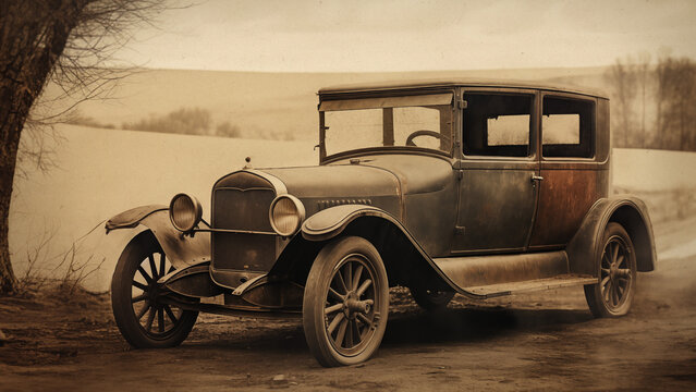 old vintage car, antique  