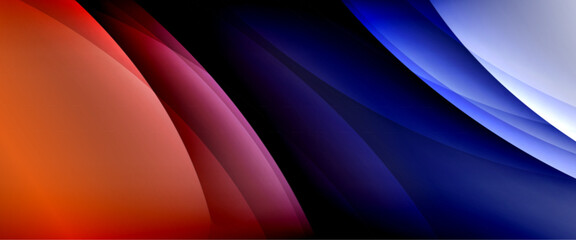 Dynamic flowing waves on gradient color background. Vector illustration For Wallpaper, Banner, Background, Card, Book Illustration, landing page