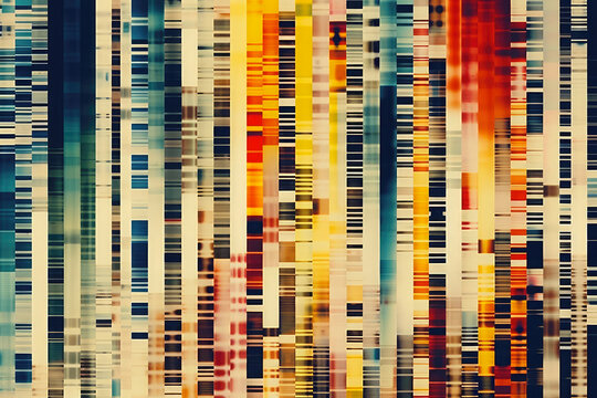 Colorful Barcode Pattern Pixel Art Abstract Background © ภวัต สายวงค์