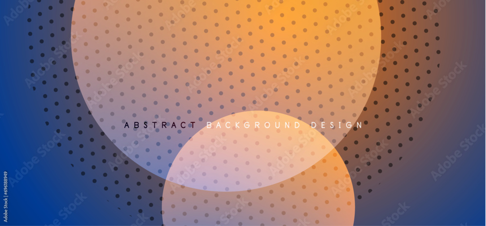 Poster abstract tech circles vector background, technology digital bubbles