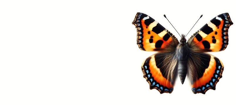 The beautiful Butterfly and white background,ai generative