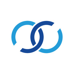 letter cc conect logo design - obrazy, fototapety, plakaty