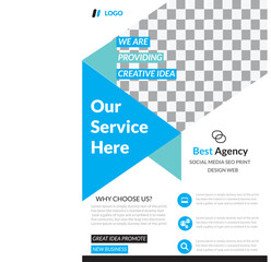 business flyer vector template abstract