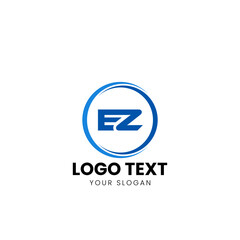 Ez logo design modern vector