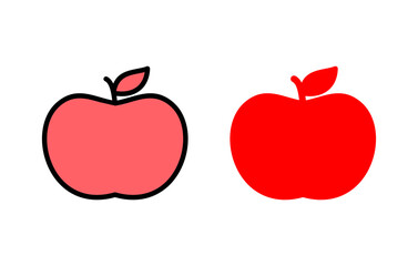 Apple icon set illustration. Apple sign and symbols for web design.