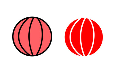 Basketball icon set illustration. Basketball ball sign and symbol