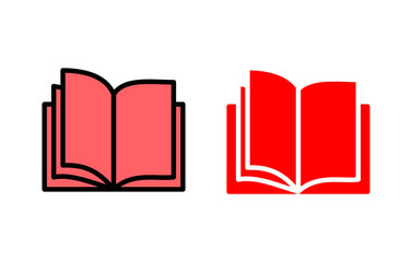Book icon set illustration. open book sign and symbol. ebook icon