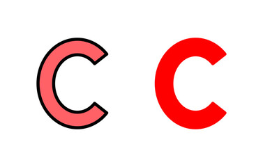 Copyright icon set illustration. copyright sign and symbol