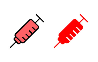 Syringe icon set illustration. injection sign and symbol. vaccine icon