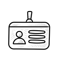 Obraz premium id card handdrawn illustration