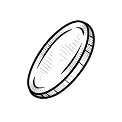 coin game handdrawn illustration