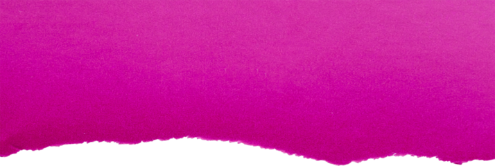 Pink ripped paper torn edges strips isolated on white background