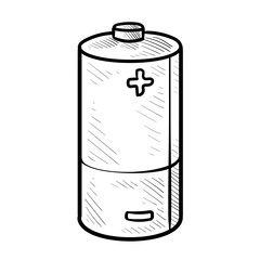 battery handdrawn illustration