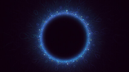 3D manual rendering abstract round light background