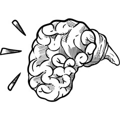 Fototapeta premium brains handdrawn illustration
