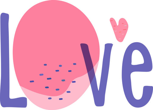 recommend clip art: Vector clipart with modern abstract design and Love text