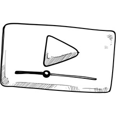 video advertising handdrawn illustration