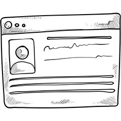 online profile handdrawn illustration