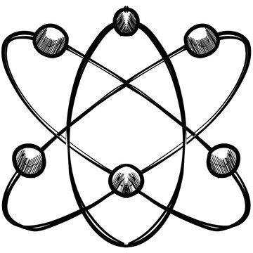 atomic handdrawn illustration