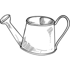 watering can handdrawn illustration