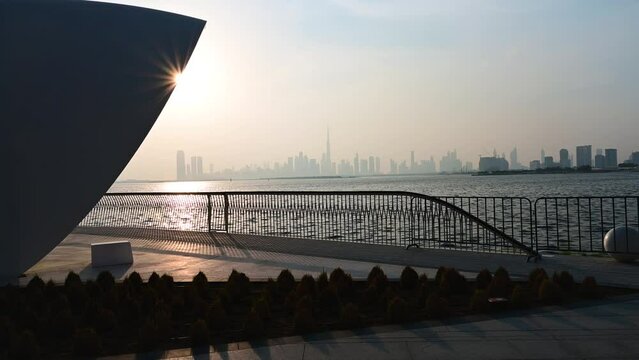 Panoramic View of Dubai City from Creek Harbor