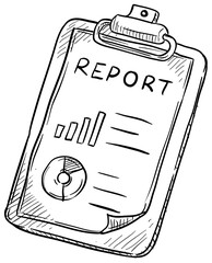 report data handdrawn illustration