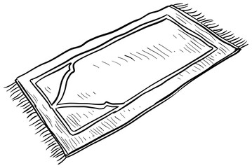 prayer mat handdrawn illustration