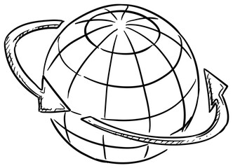 globalization handdrawn illustration