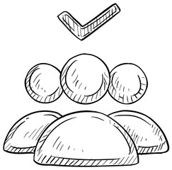 team handdrawn illustration