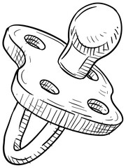 baby pacifier handdrawn illustration
